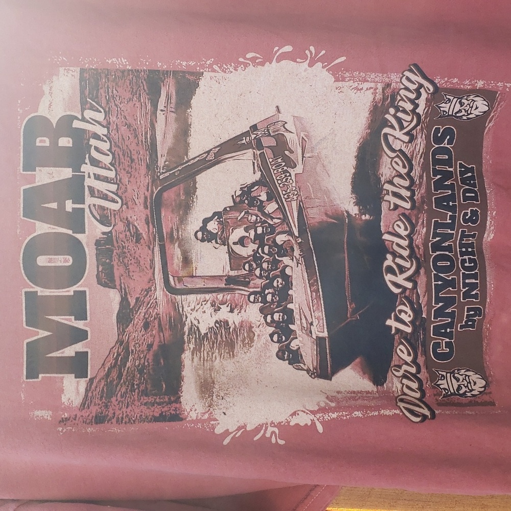 Moab Utah Dare to Ride the King Red Dirt Short Sleeve T Shirt Large - Picture 2 of 6